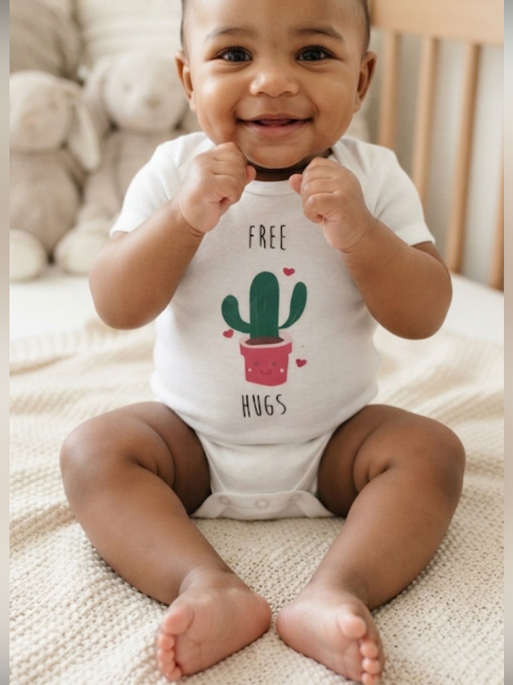 FREE hugs Gerber one piece size 3-6M new without tag  100% cotton